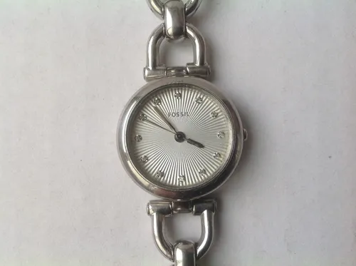 Reloj Fossil Dama Cuarzo Acero Inoxidable En Buen Estado Cuotas