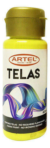 Frasco De Pintura Tela 60ml Artel - Los Colores Color Amarillo Limon 72