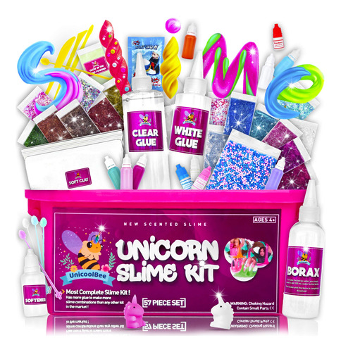 Unicorn Slime Kit Niñas 57 Piezas - Kit De Fabricació...