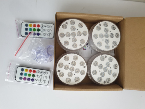 Luces Led Multicolor Control Sumergibles En Agua Piscina Rgb