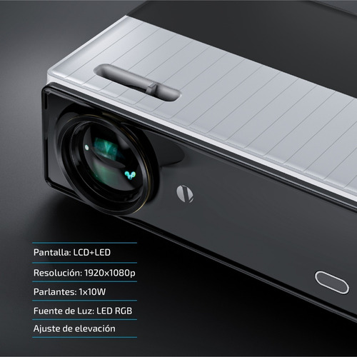Imagen 6 de 7 de Proyector 9500 Lumenes 1080 200 Pulgadas Bluetooth Led Hdmi