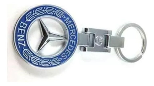 Llavero Mercedes Benz Amg Metalico Emblema Estrella Azul 