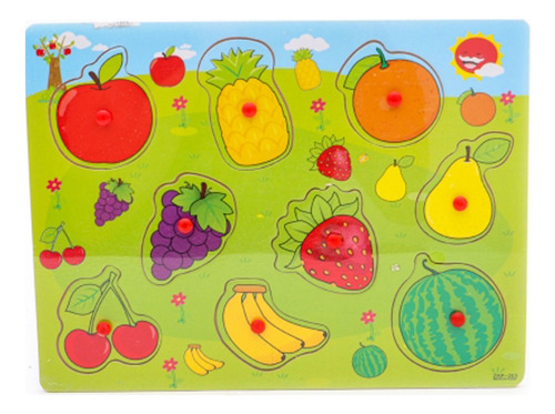 Juego Encastre Frutas Rompecabezas Cksur0539 Color