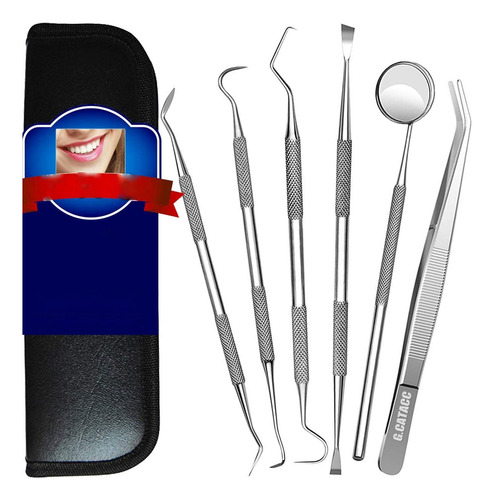 Kit Básico Dental En Acero X 6 Piezas + Envío + Marcación