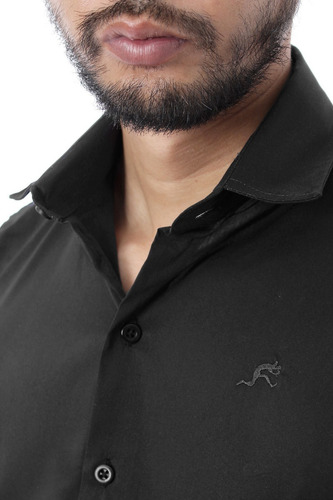 Imagen 2 de 3 de Camisa Lisa Basica Entallada Slim Fit Hombre No End 37113