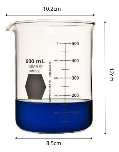 Vaso Precipitado Vidrio Griffin Kimax Grad 600 Ml 14000-600
