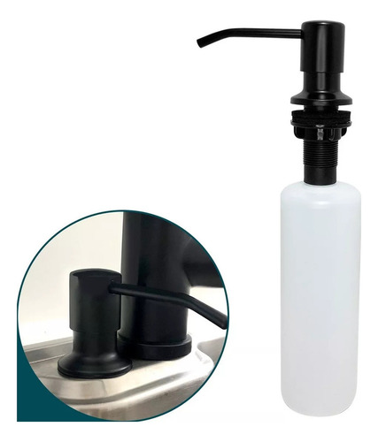 Z Dispensador De Detergente Negro Para Encimera De 300 Ml