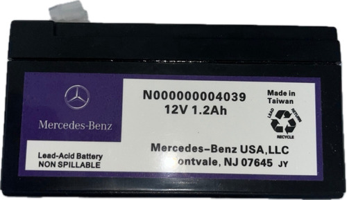 Mercedes Benz N000000004039  Bateria Axuliar 1.2 Ah