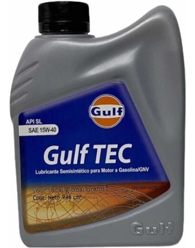 Aceite Semi Sintético Gulf Tec 15w-40