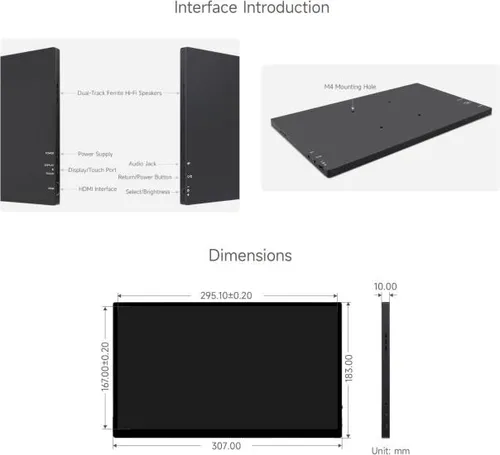Pantalla Táctil Waveshare 2k Amoled De 13,3 Pulgadas, 2560 ×
