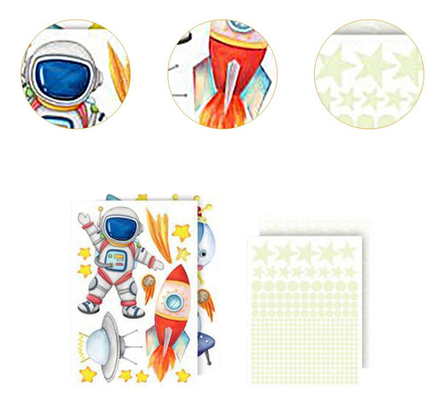 4x Pegatinas De Pared De Que Brillan En La Oscuridad,