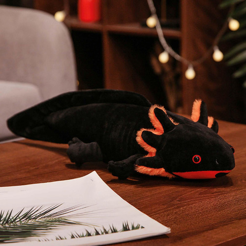 Peluche De Axolotl De 17,72 Pulgadas Para Regalo Negro