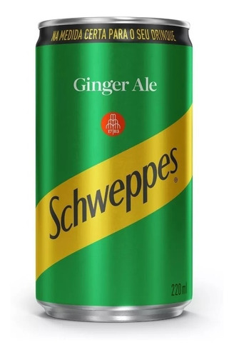 Refrigerante Schweppes Ginger Ale 220ml - Kit Com 24 Un