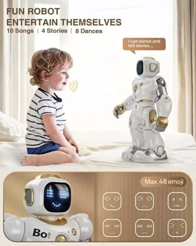 Ruko Juguetes robot para niños, grandes robots Carle con control remoto  inteligente con control de voz y aplicación, música, baile, grabación