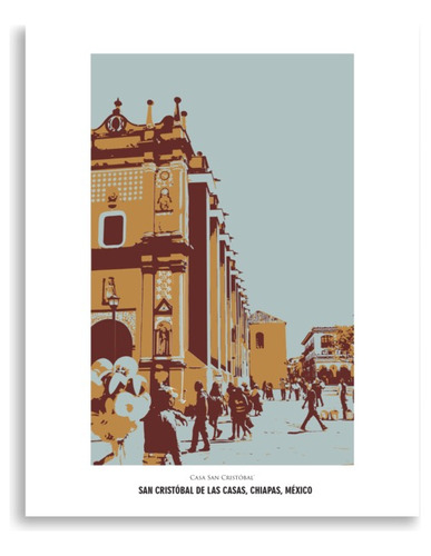 Poster - Catedral San Cristóbal De Las Casas - 11  X 14 