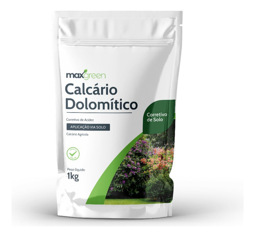 Calcario Dolomítico Maxgreen Forth 1 Kg Corretivo De Solo 