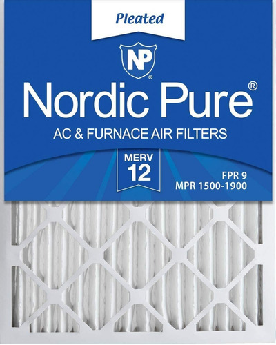 Nordic Pure Merv 10 - 16x20x2 Filtros Para Aire Acondicionad