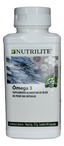 Óleo De Peixe Ômega 3 Nutrilite Saudáveis Triglicerídeos Sem Sabor