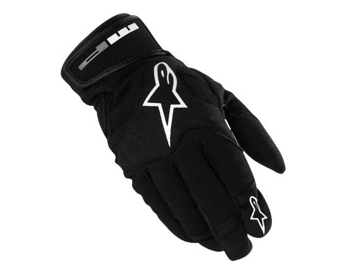 Guantes Negros De Tela Mp2 Alpinestars Para Motorizados