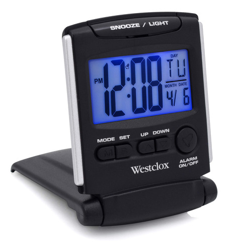 Westclox 72028 - Reloj Despertador De Viaje Plegable, Median