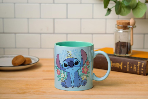 Taza Cerámica Floral De Patos Lilo Y Stitch, Silver Buffalo