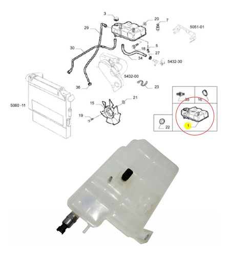 Reservatorio Agua Motor Daily My 65-170/70-170