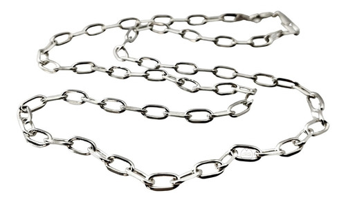 Cadena Collar Eslabon Limada Plata 925 60cm Hombre Mujer