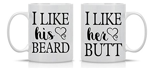 Taza Divertida Set Me Gusta Su Barba Me Gusta Su Butt Couple