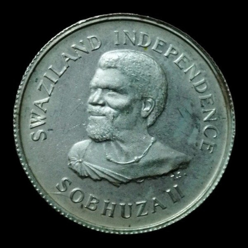 Moneda 20 Cents De Plata Swazilandia