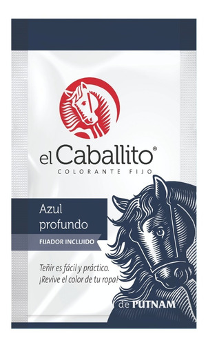 Imagen 2 de 4 de El Caballito Colorante Para Ropa Azul Profundo 16g