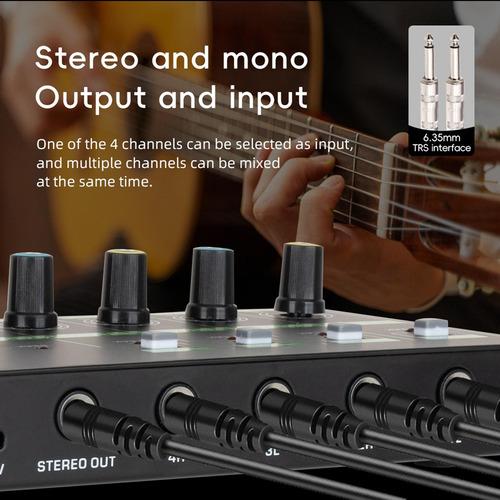 Mini Mezclador De Audio Mezclador De Audio Estéreo Para