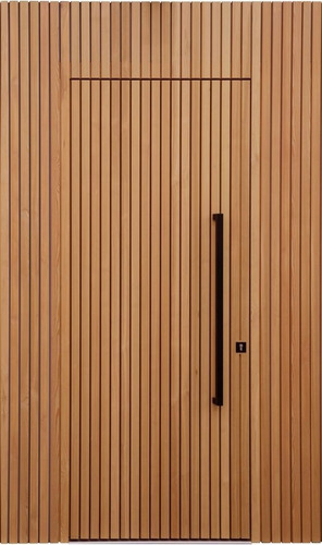 Puerta Oculta O Invisible Y Pared Revestida En Madera