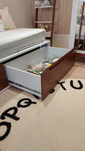 Cama Infantil Divicar Sambalelê 2 Gv Branca E Mel