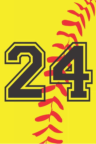Libro En Inglés: 24 Journal: A Softball Jersey Number #24 Tw