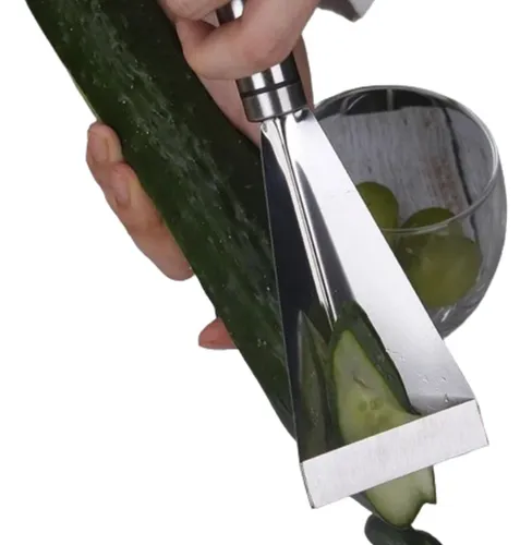 Cuchillo Acero Tallar Frutas, Rebanador Triangular Verduras