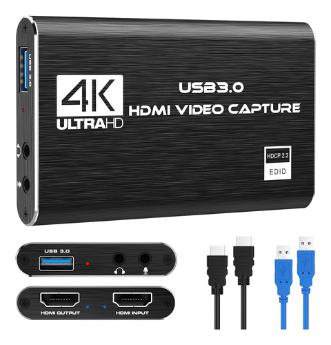 Capturadora De Audio Y Video Usb 3.0 A Hdmi 4k