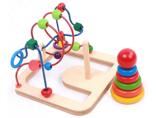 Imagen 3 de 4 de Prono Juego Didactico 2 Vias Torre De Encastre Apilable
