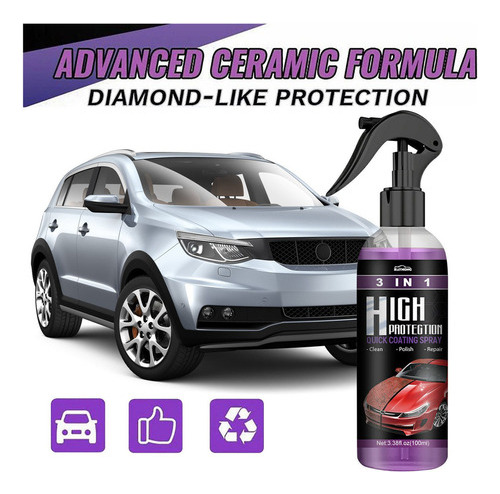 P4 3 En 1 Spray De Recubrimiento Rápido Para Automóviles De