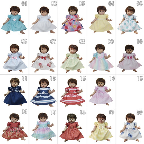 Imagem 1 de 7 de Kit Atacado Com 10 Vestidos De Bebê Reborn Boneca Katitus 