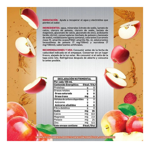 Bebida Rehidratante Suerox Manzana 10 Pzs De 630 Ml C/u