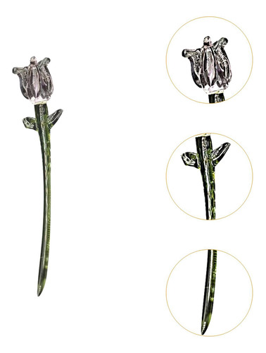 De Flor De Glass Figura Central Centro De Mesa 75x12cm Rosa