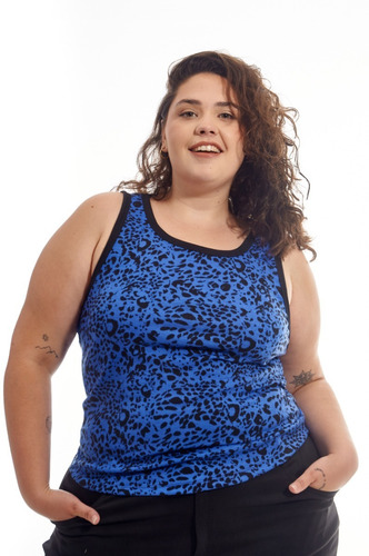 Musculosa Estampada Talle Grande Plus Size