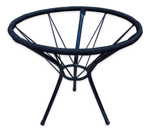 Mesita Yute Negro Con Vidrio F001 Tenemos Stock Ct9