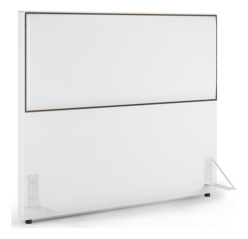 Cabeceira Box Casal Com Tachas 160 Cm Vicenza Facto Branco