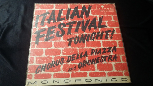 Italian Festival Tonight Chorus Della Piazza Lp Vinilo Jazz