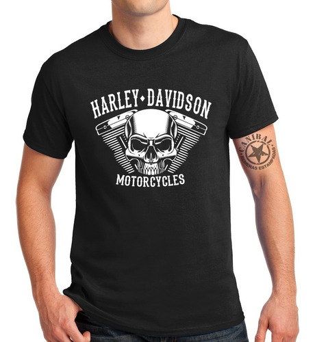 Remeras Harley Davidson Calavera Motor Remeras Canibal