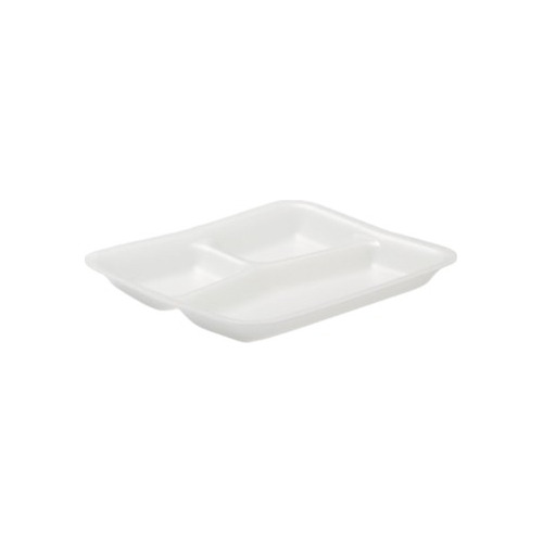 Plato, Charola Rectangular 9d, Unicel, Pack Con 100 Piezas.
