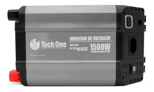 Inversor Tech One 1500w De Potência 12v Para 220v Com Usb