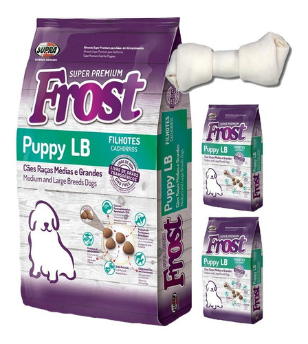 Imagen 1 de 1 de Comida Frost Cachorro Raza Grande 15 + 2 Kg + Regalo Y Envío