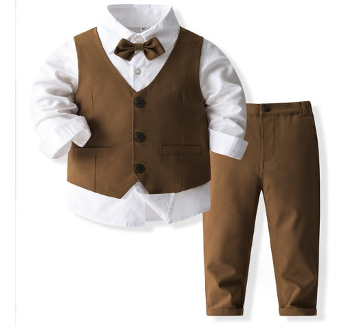 Conjunto Formal Niños Fiesta Larga 4 Piezas .